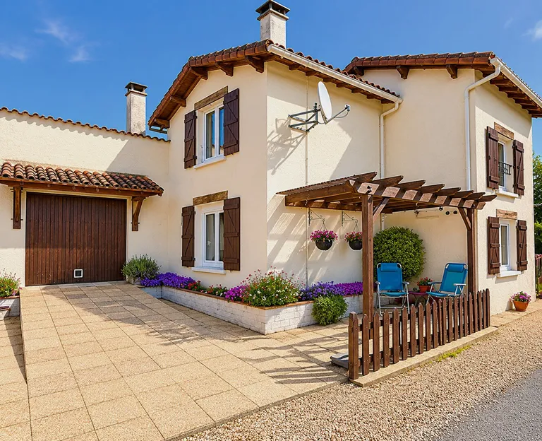 Maison individuelle avec garage et cours à Champagne-Mouton, Charente Photo du bien