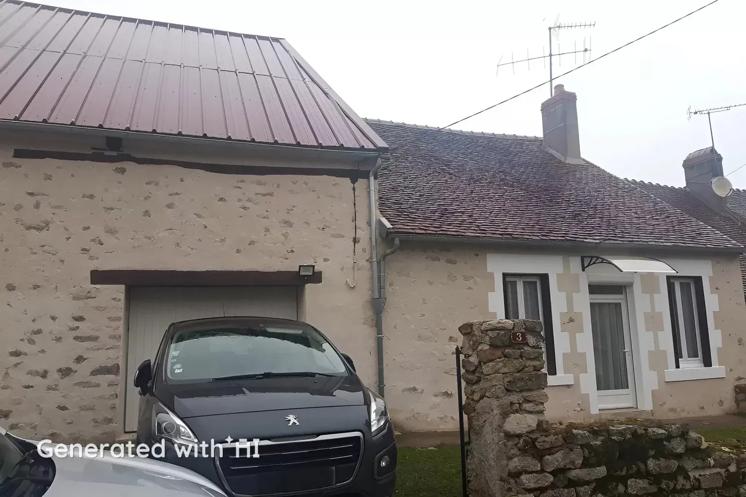 Maison de village de plain-pied rénovée avec jardin à Prissac — photo 2