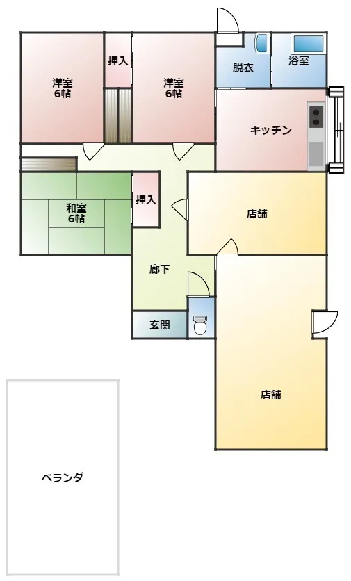 Pre-owned detached house in Eshire Kamihata, Minamiawaji City, Hyogo Prefecture | 3DK · 120.62 m² building area photo 3