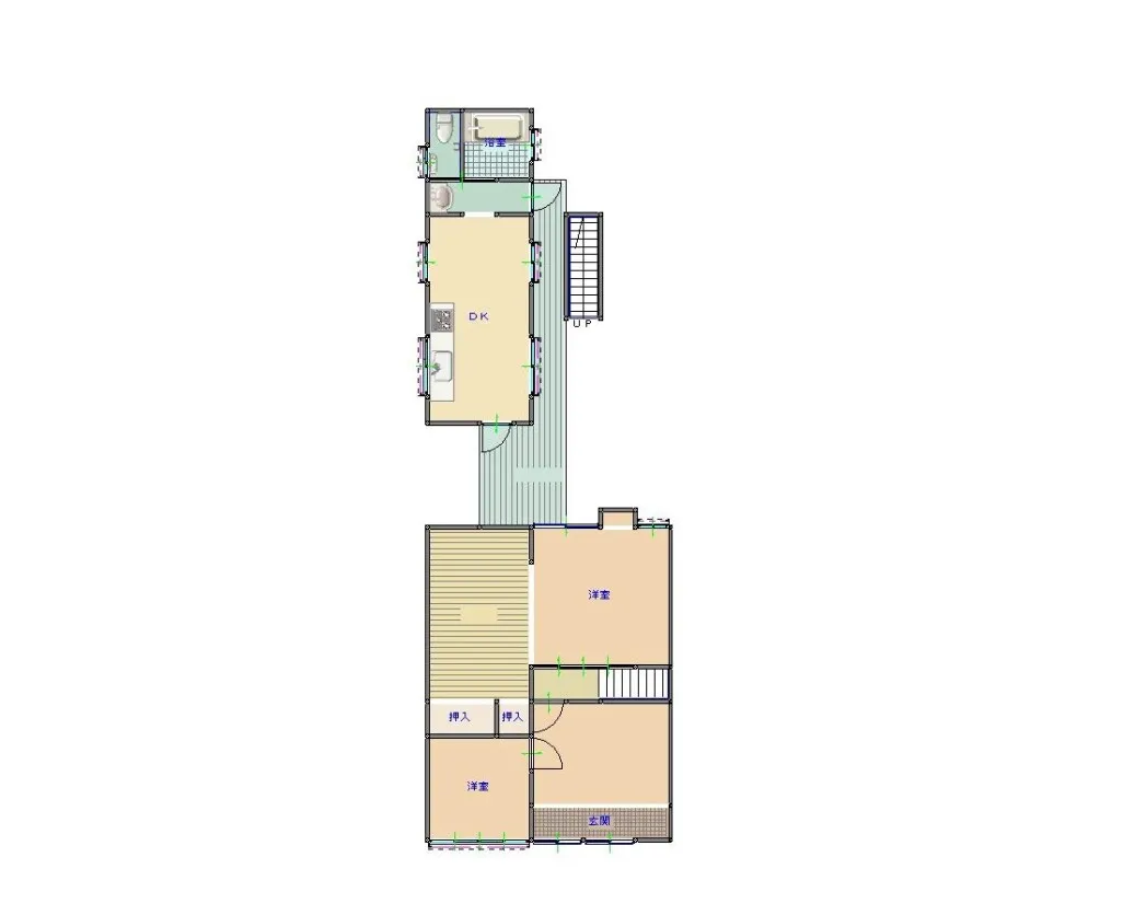 Detached House with Attached Field in Washiki, Naka, Naka District, Tokushima Prefecture; 240.94 m² of Land; Repairs Needed photo 7