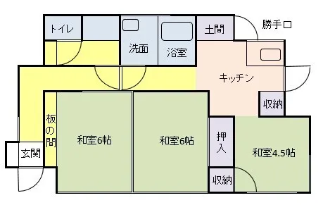 Wooden Single-Story House in Kuno, Kanuma City, Tochigi Prefecture | 3K · 591 m² Land photo 3