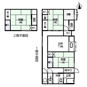 Used Detached House in Keirincho, Noshiro City, Akita Prefecture | 3DK · 89.01 m² Building Area photo 4