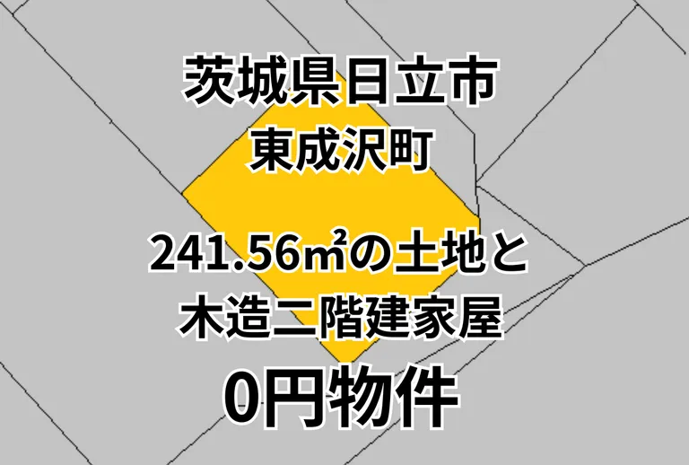 茨城県日立市東成沢町の土地付き中古戸建て、土地241.56㎡・物件価格0円 物件写真