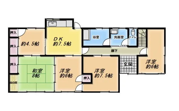 山口県柳井市大畠の農地付き7DK中古戸建て｜瀬戸内海を望む 写真 7