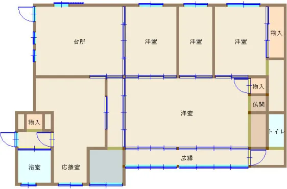 岡山県笠岡市神島の草葺き平屋古民家｜畑付き・DIYやリノベーション向きの一戸建て 写真 2