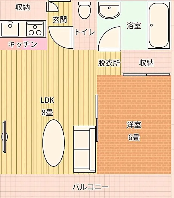 千葉県長生郡白子町古所の中古マンション｜ダイアパレス白子第2・1LDK 写真 5
