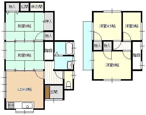 長崎県佐世保市船越町の中古戸建て 5DK・庭付き・駐車場1台 写真 2