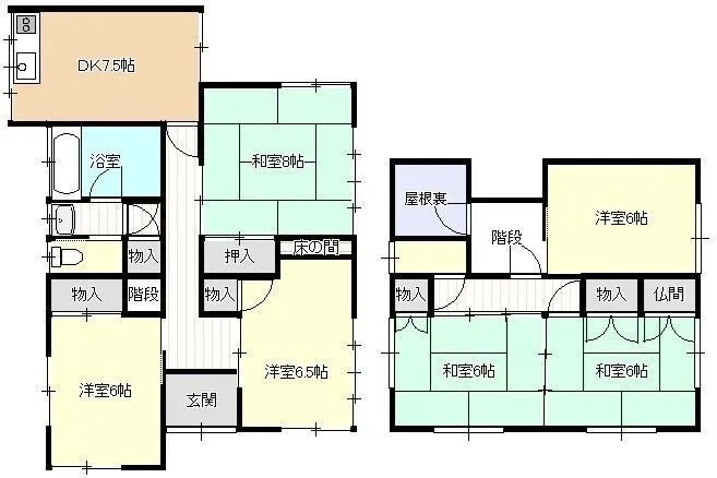 長崎県佐世保市藤原町の中古戸建て、6DK・土地162.94㎡ 写真 2