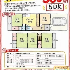 羽曳野市はびきの3丁目の中古戸建て、5DK・駐車場あり・空き家 写真 3