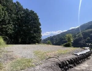 身延町小田船原｜山並みと富士川を望む高台の土地 物件写真