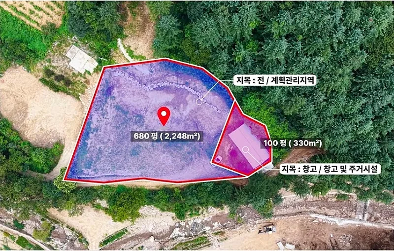 164-Pyeong Plot of Land for Sale Bordering a Valley in Jojong-myeon, Gapyeong-gun, Gyeonggi-do photo 2